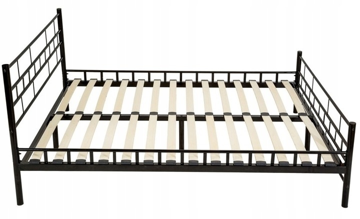 Modern bedframe zwart - 120x200 - Staal - Met lattenbodem