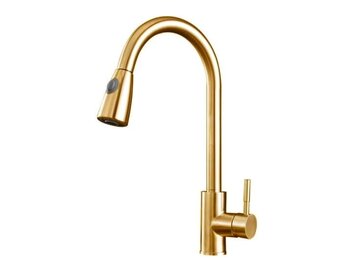 Keukenkraan uittrekbaar Goud Messing | 82cm uittrekbaar