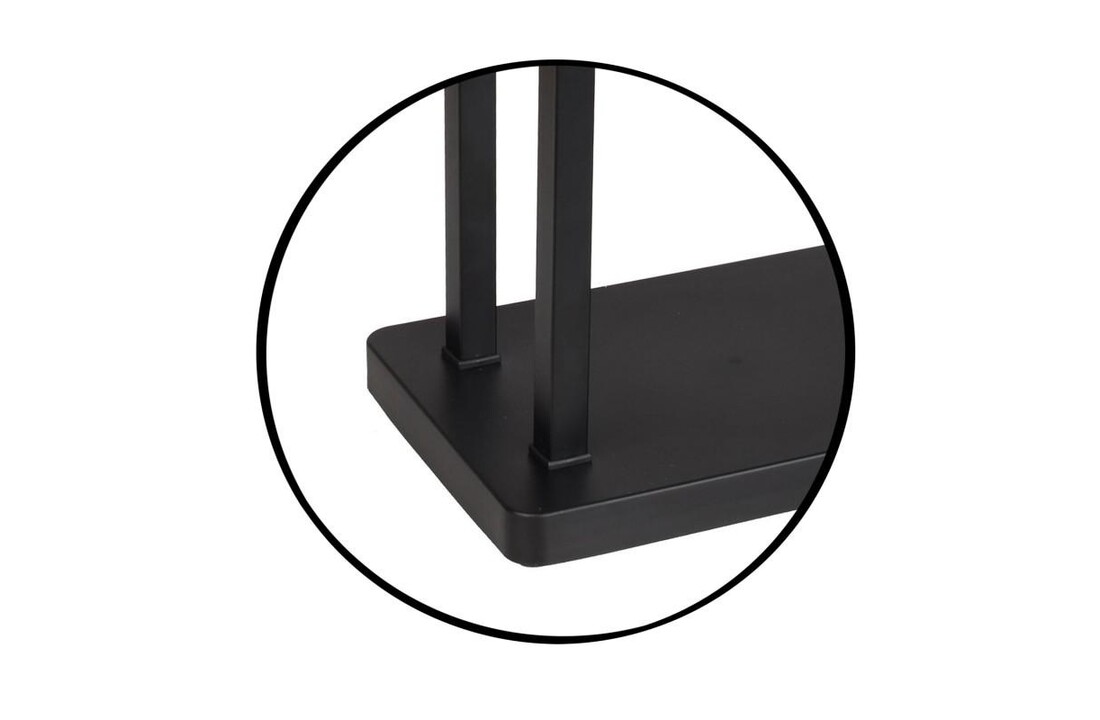 Wandrek badkamer tweearmig mat zwart metaal 80,5 cm hoog