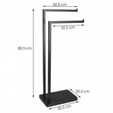 Kledingrek metaal zwart staal 80,5 cm hoog - Vrijstaand