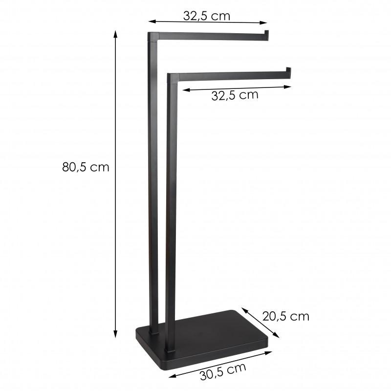 Kledingrek metaal zwart staal 80,5 cm hoog - Vrijstaand