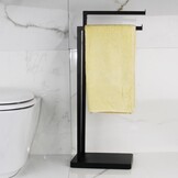 Kledingrek metaal zwart staal 80,5 cm hoog - Vrijstaand