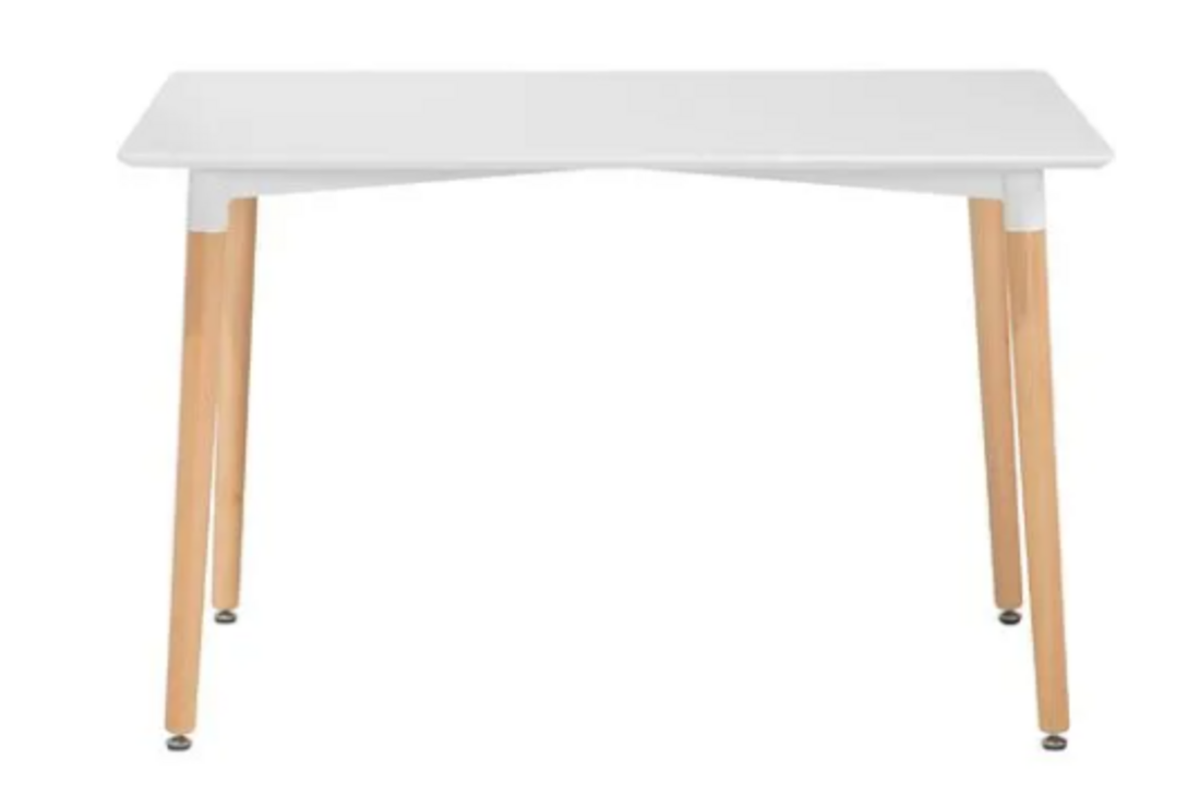 Eettafel wit hout - 120x80 cm - Scandinavisch design