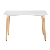 Scandinavische eettafel 120x80 cm - wit hout