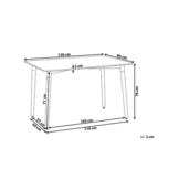 Witte tafel poten hout - 120x80 cm wit houten eetkamertafel