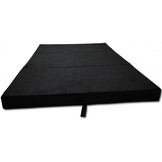 Reismatras zwart 120x200x10cm | Opvouwbaar foam matras