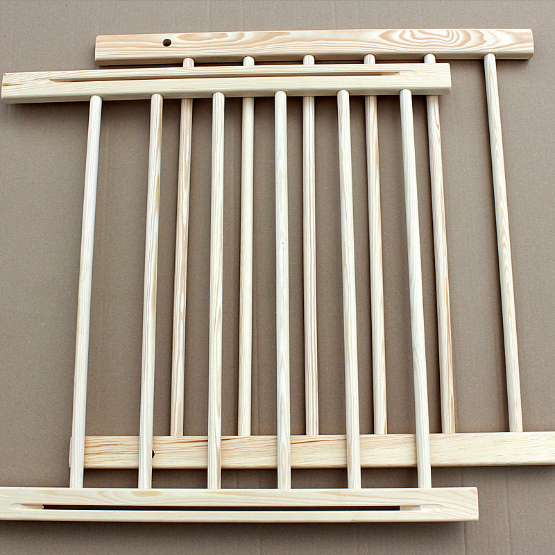 Babyhekje breed verstelbaar 102-182cm, hout naturel