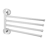 Handdoekenrek draaibaar - Wandmontage - 47x24 cm - Chroom Staal