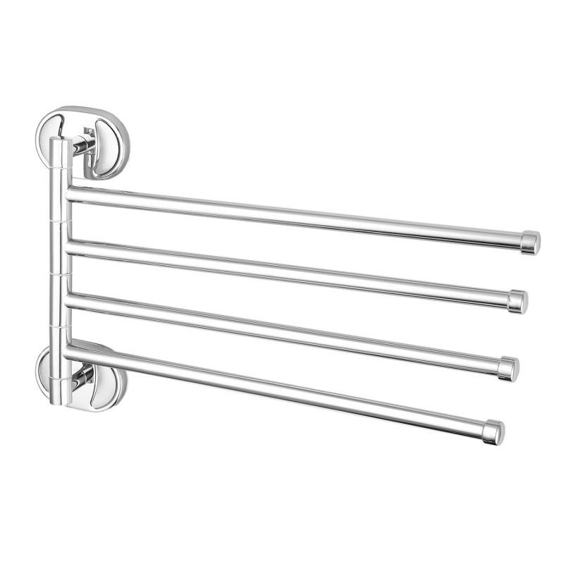 Handdoekenrek draaibaar - Wandmontage - 47x24 cm - Chroom Staal