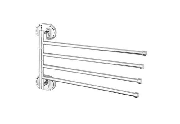 Handdoekhouder badkamer | Wandmontage | 47x24cm | Chroom | Staal