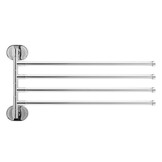 Handdoekhouder badkamer | Wandmontage | 47x24cm | Chroom | Staal