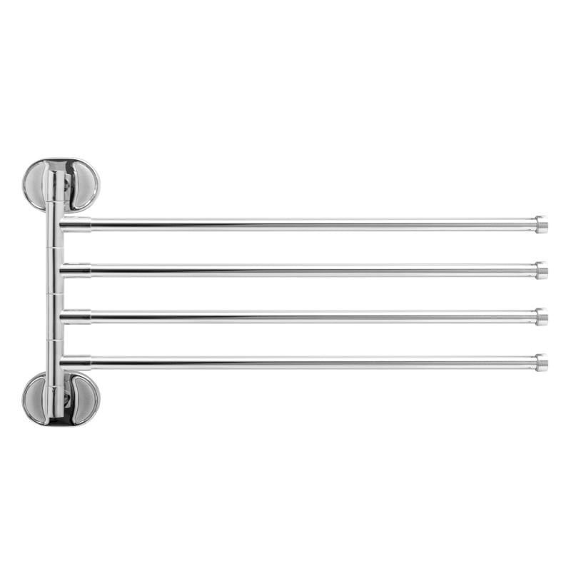 Wandrek handdoeken chroom | 47x24 cm | Verchroomd staal