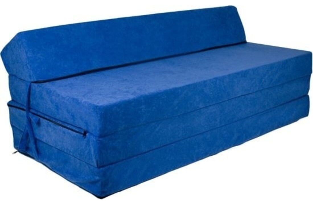 Opklapmatras 120cm Donkerblauw 200x120cm Foam CE
