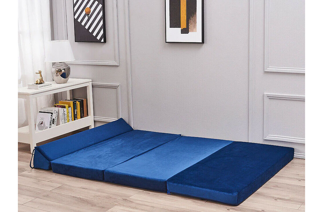 Opklapmatras 120cm Donkerblauw 200x120cm Foam CE
