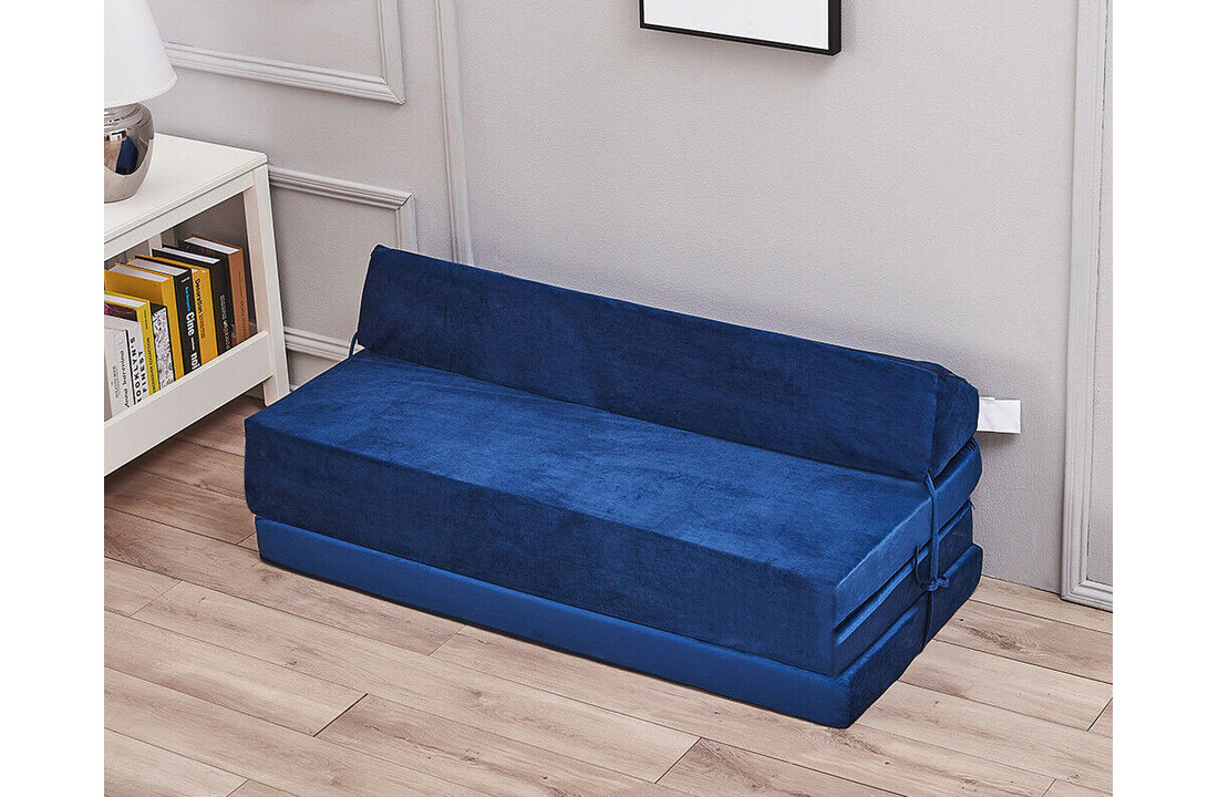 Opklapmatras 120cm Donkerblauw 200x120cm Foam CE