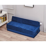 Vouwmatras met kussen - Donkerblauw 200x120cm foam