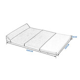 Slaapmat 200x120 cm donkerblauw, 10cm dik opvouwbaar matras foam