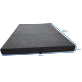 Opklapmatras 200x80 grijs, 10cm dik foam, wasbare hoes