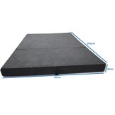 Campingmatras 10cm dik - Opvouwbaar Logeermatras 200x80cm Grijs Foam