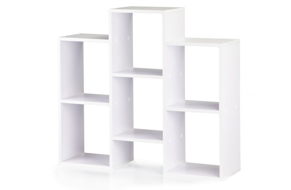 Vakkenkast wit 85x22x76 cm | Gelamineerd spaanplaat | 7 vakken