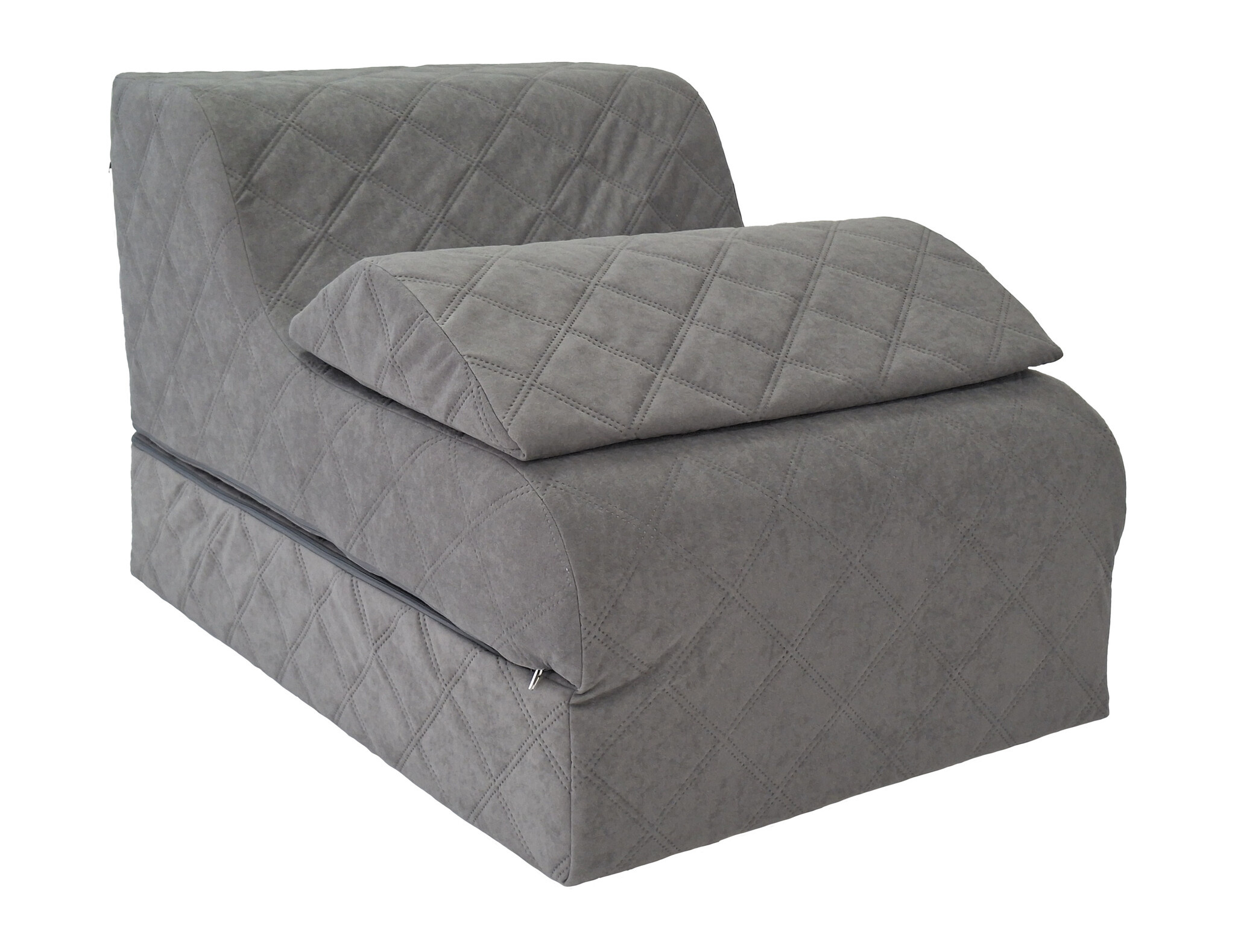 Opklapbaar matras grijs | Comfortabel logeer- en zitmatras 198x65x17cm