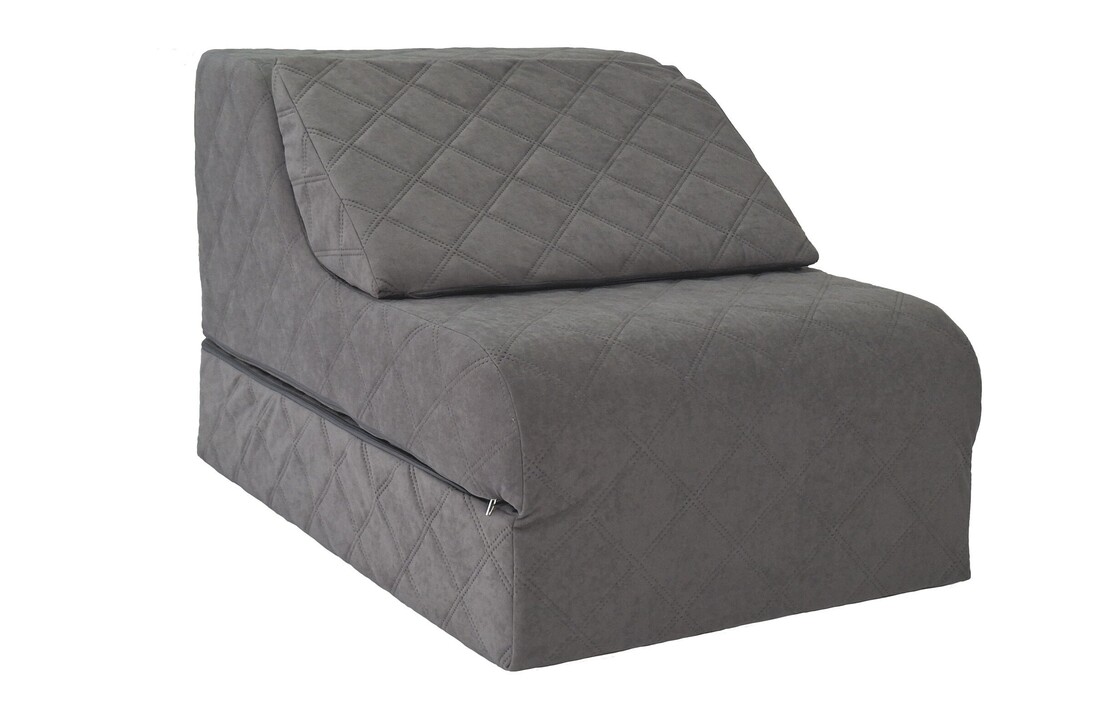 Opklapbaar matras grijs | Comfortabel logeer- en zitmatras 198x65x17cm