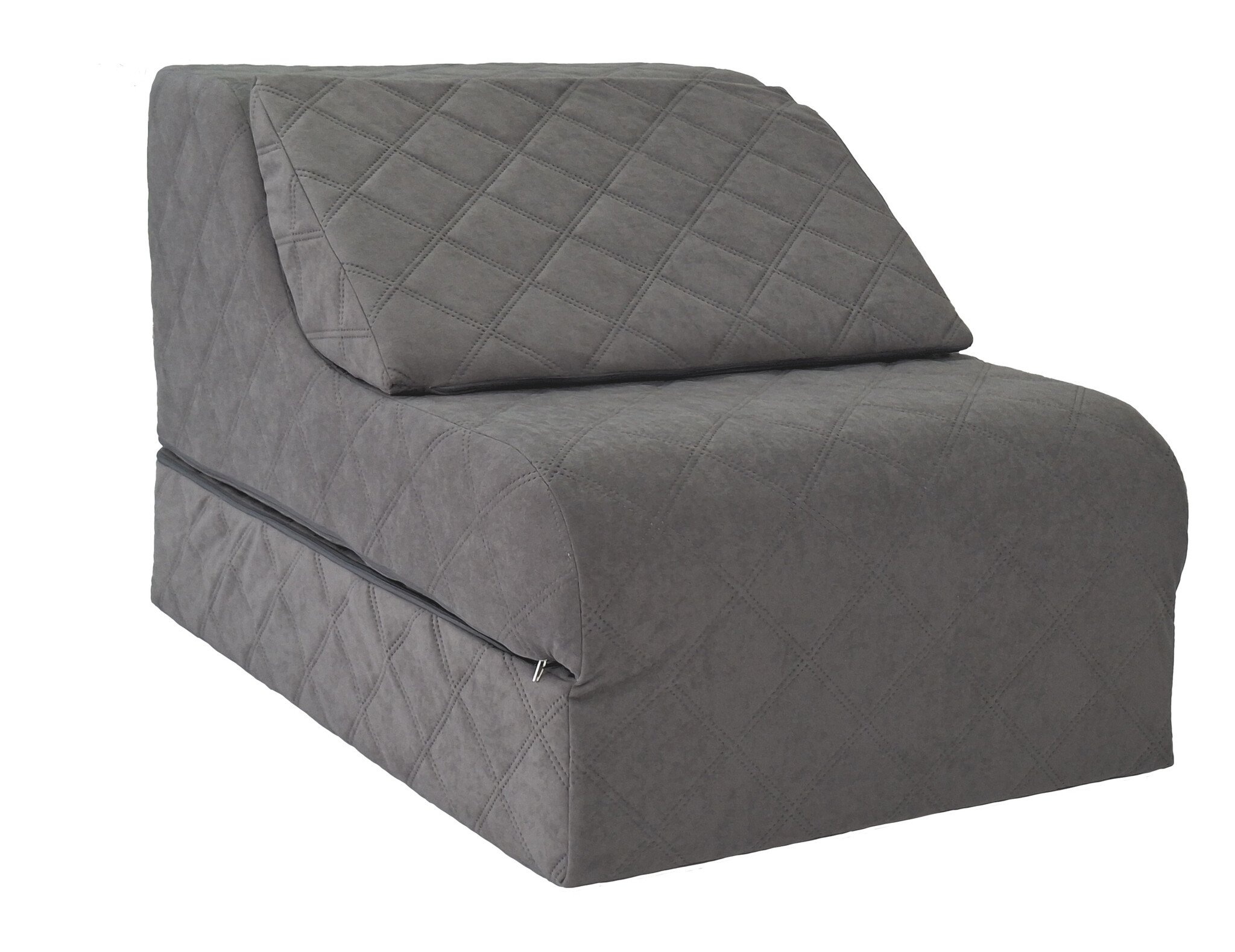 Opklapbaar matras grijs | Comfortabel logeer- en zitmatras 198x65x17cm