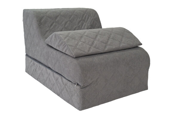 Zitpoef slaap | Opvouwbaar matras grijs 198x65cm ALOVA