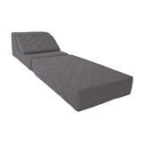 Zitpoef slaap | Opvouwbaar matras grijs 198x65cm ALOVA