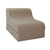 Logeermatras poef - Beige, opvouwbaar matras en zitstoel