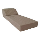 Opklapbaar matras poef - Beige | 198x65cm | Schuim & Alova stof