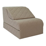 Opklapbaar matras poef - Beige | 198x65cm | Schuim & Alova stof