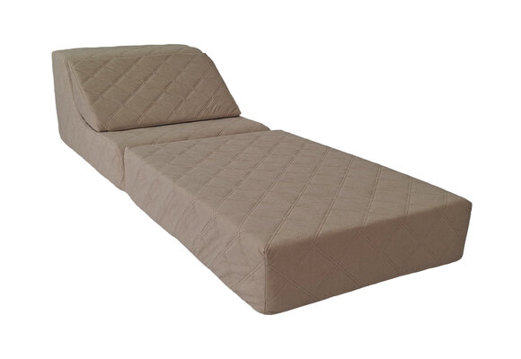 Zitstoel logeermatras beige 198x65cm T-2544 schuim ALOVA stof