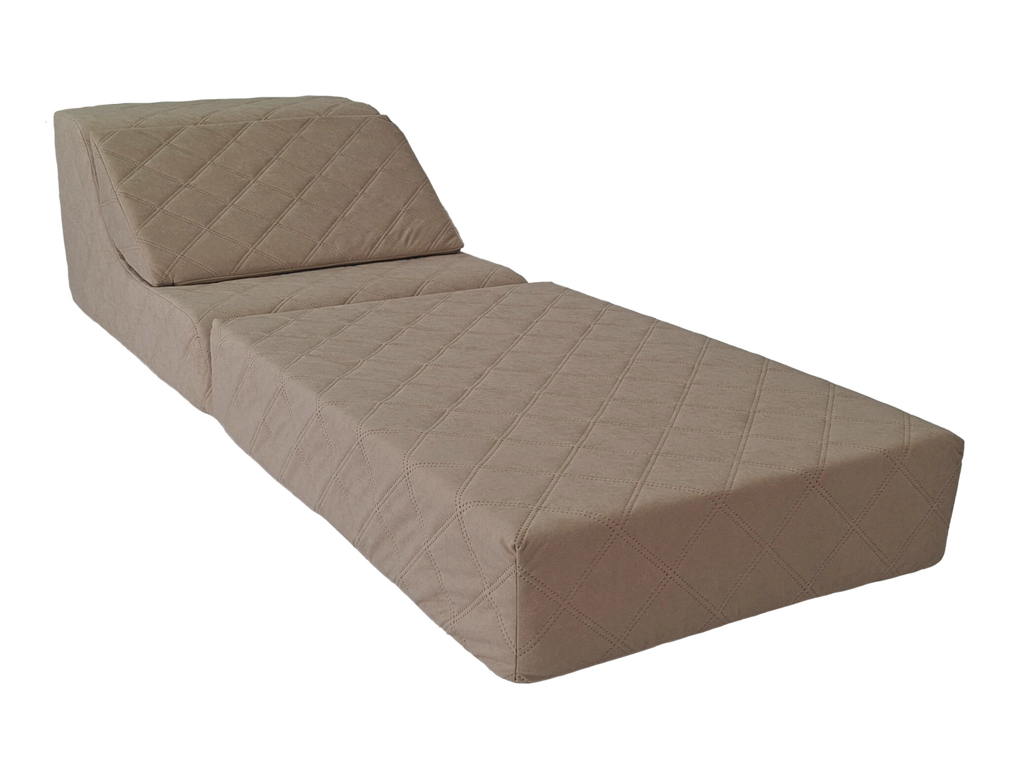 Zitstoel logeermatras beige 198x65cm T-2544 schuim ALOVA stof