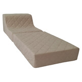 Zitstoel logeermatras beige 198x65cm T-2544 schuim ALOVA stof