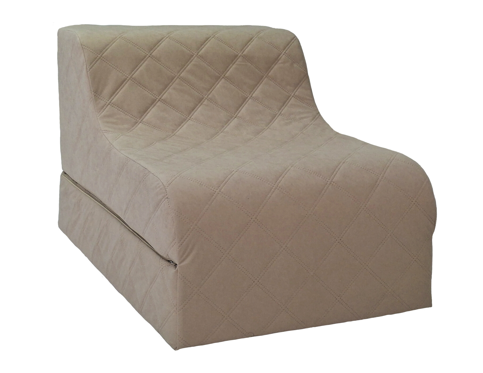 Zitstoel logeermatras beige 198x65cm T-2544 schuim ALOVA stof