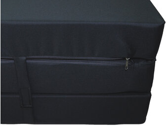Opvouwbaar logeermatras 195x65x10 cm donkergrijs waterdicht polyester