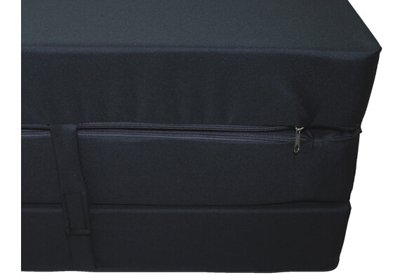 Opvouwbaar logeermatras 195x65x10 cm donkergrijs waterdicht polyester