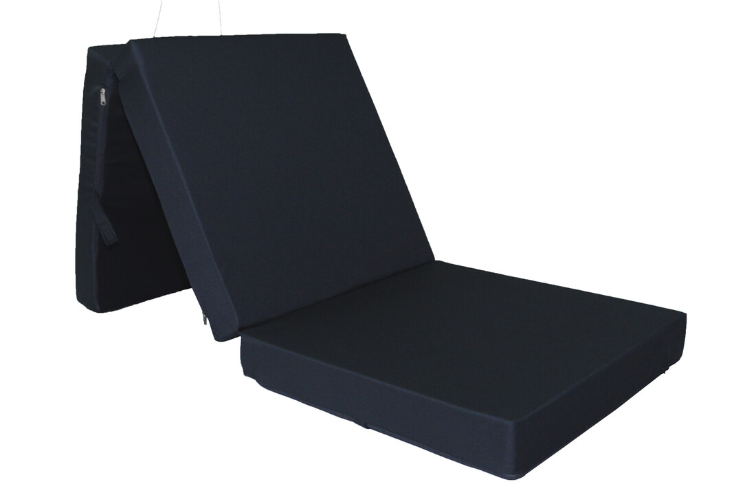 Opvouwbaar logeermatras 195x65x10 cm donkergrijs waterdicht polyester