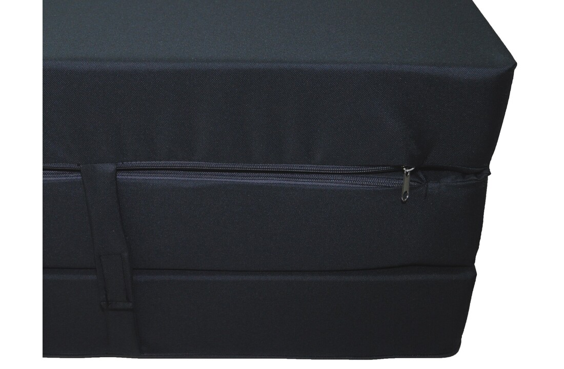 Matras 195x65x10 cm, opvouwbaar, waterdicht, H2, donkergrijs polyester