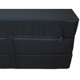 Matras 195x65x10 cm, opvouwbaar, waterdicht, H2, donkergrijs polyester