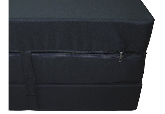 Matras 195x65x10 cm, opvouwbaar, waterdicht, H2, donkergrijs polyester