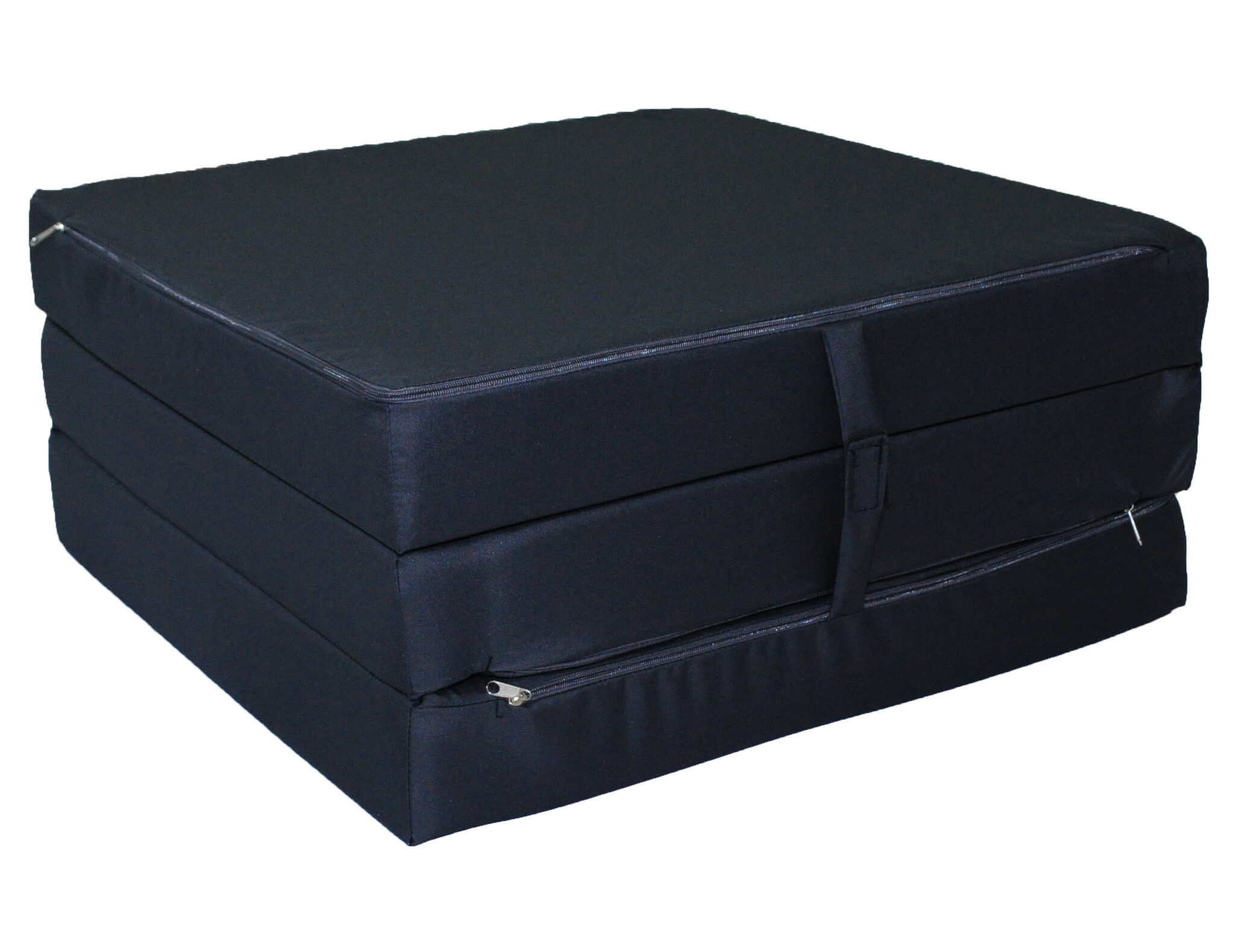 Matras 195x65x10 cm, opvouwbaar, waterdicht, H2, donkergrijs polyester