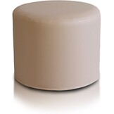 Poef cappuccino kleur - Kunstleer 43x53 cm