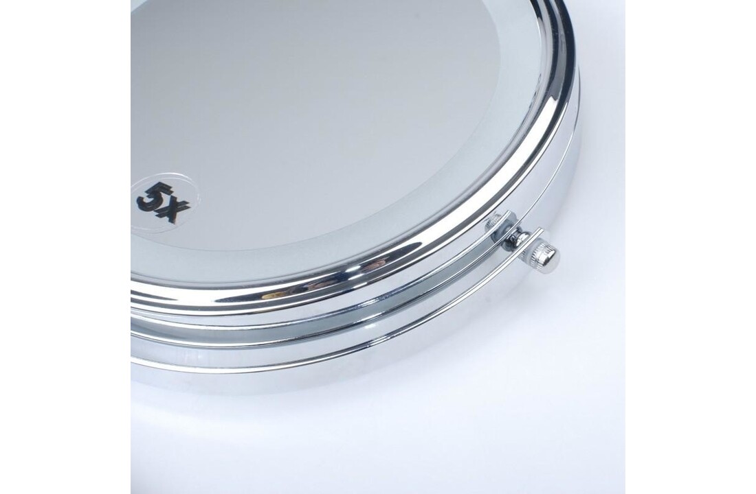 Led make-up spiegel | 5x vergroting, 20cm Ø, chroom staal