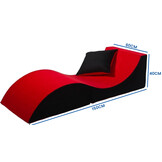 Fauteuil zacht materiaal: multifunctioneel & ergonomisch, rood/zwart, 60x150x40cm