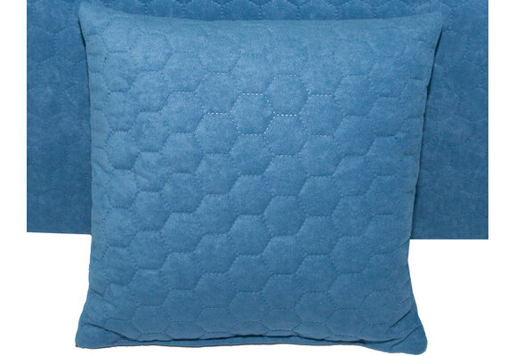 Poefbed blauw - 70x200x15cm vouwmatras, polyester/schuim