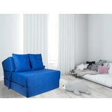 Logeerbed blauw 200x70 - Extra dik 15cm foam | Opvouwbaar
