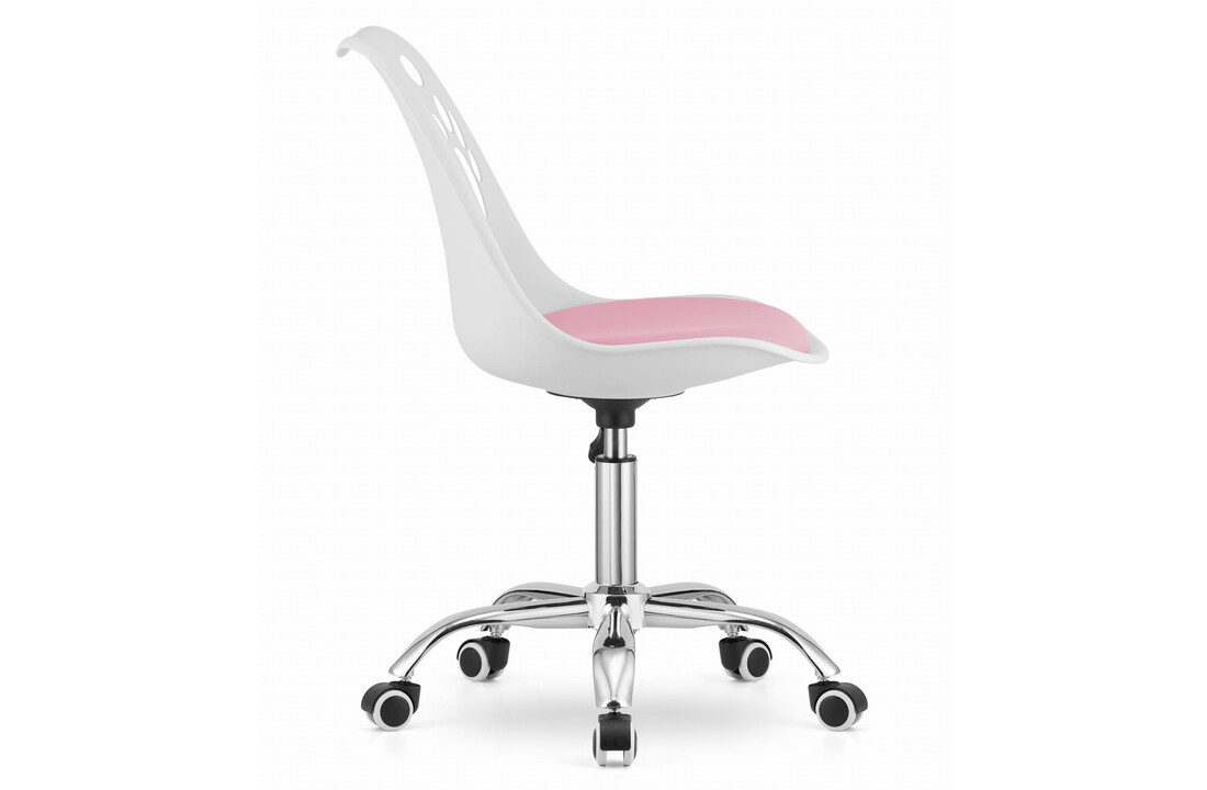 Verstelbare kinderstoel bureau wit/roze - 81,5-93,5cm