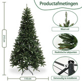 Nep kerstboom groen 220 cm spar PVC